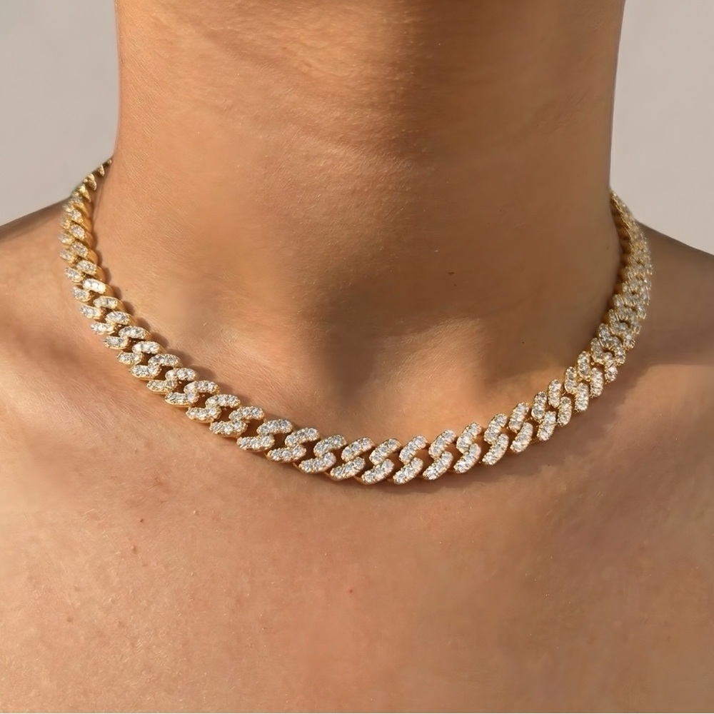 9mm Gold Cuban link Necklace 16inch